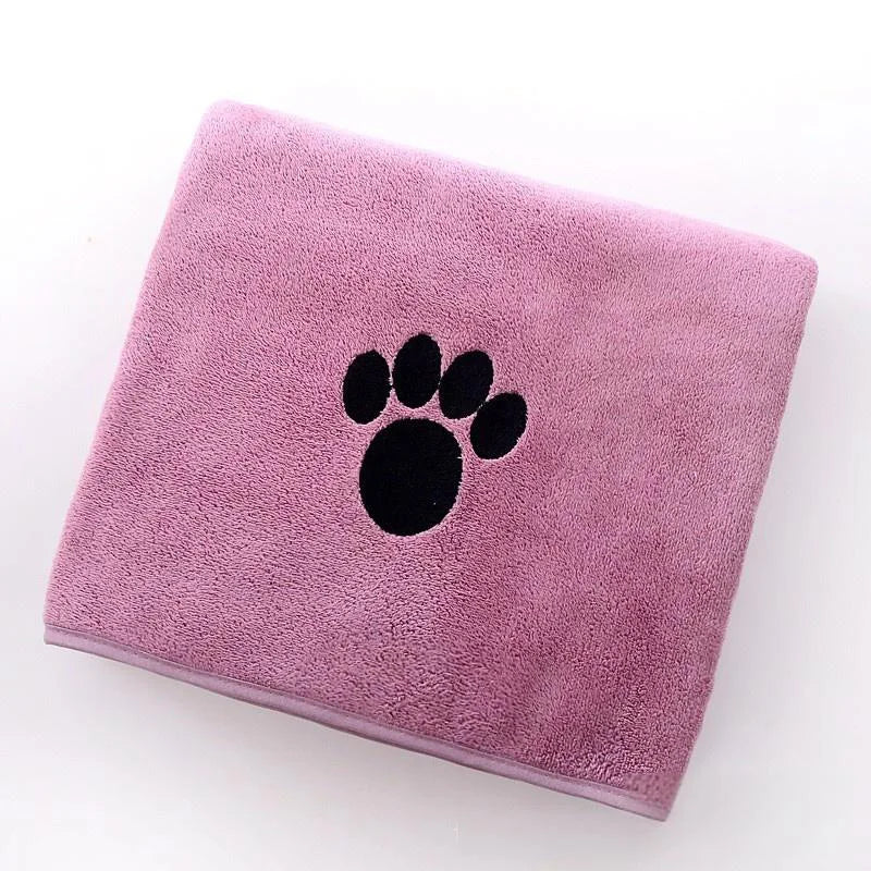 Super-Absorbent Microfiber Pet Bath Towel, Soft & Quick-Dry