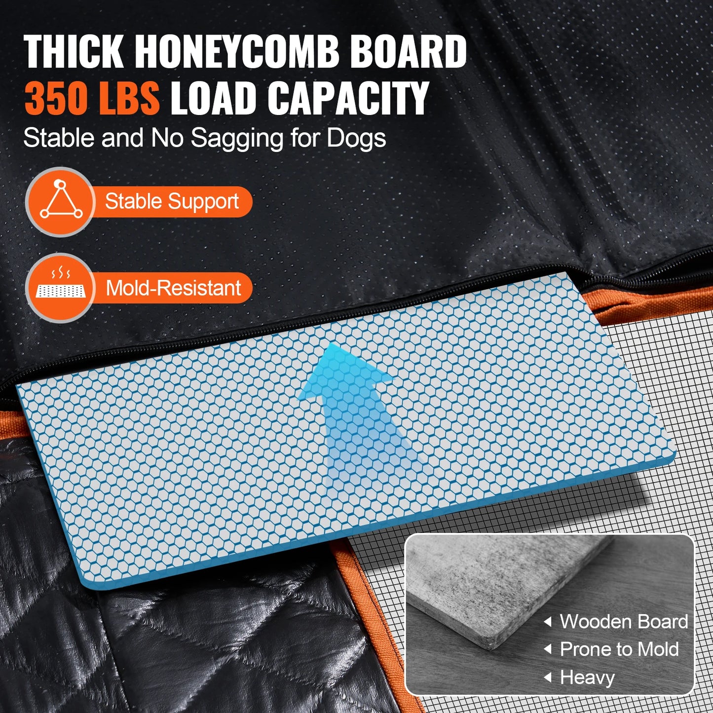 Dog Car Seat Cover Hammock with Mesh Window & Pocket