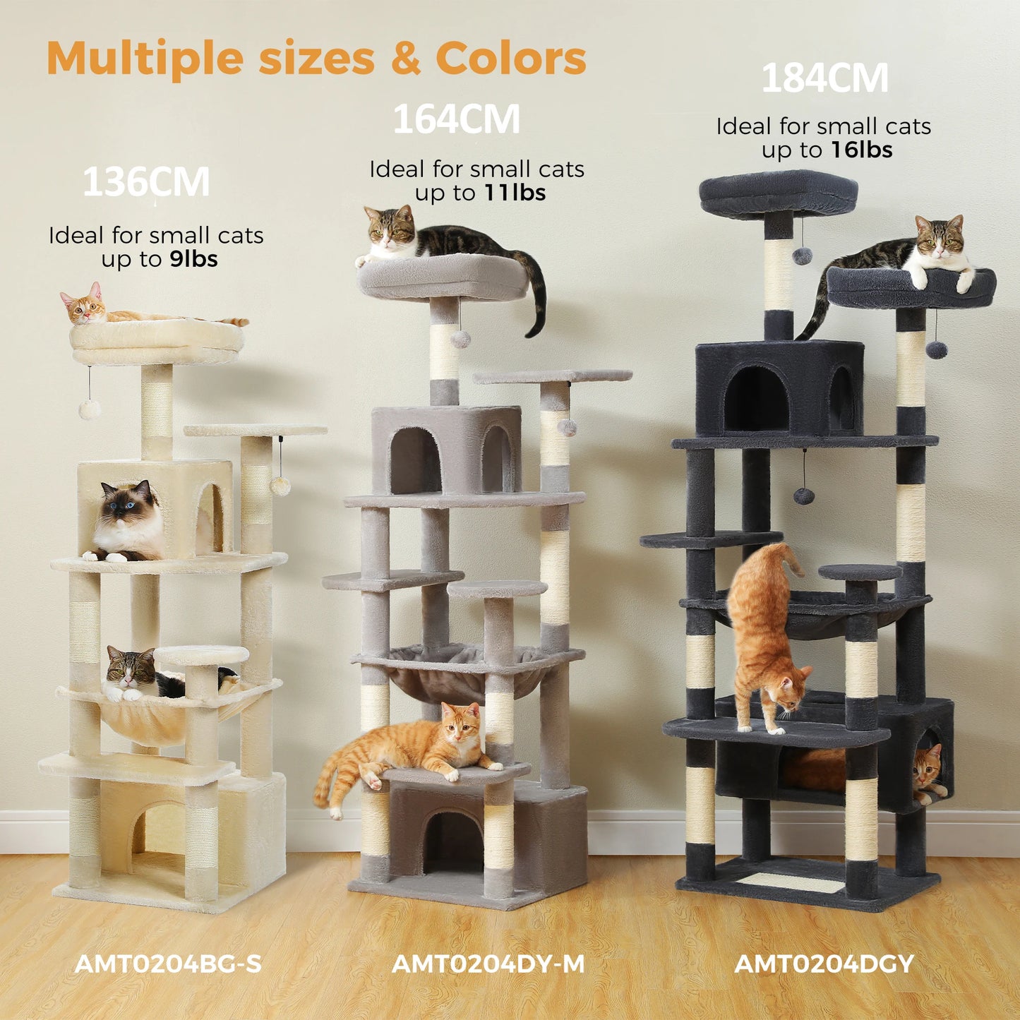 Multi-Level Cat Tree Tower with Condo & Hammock product image 7