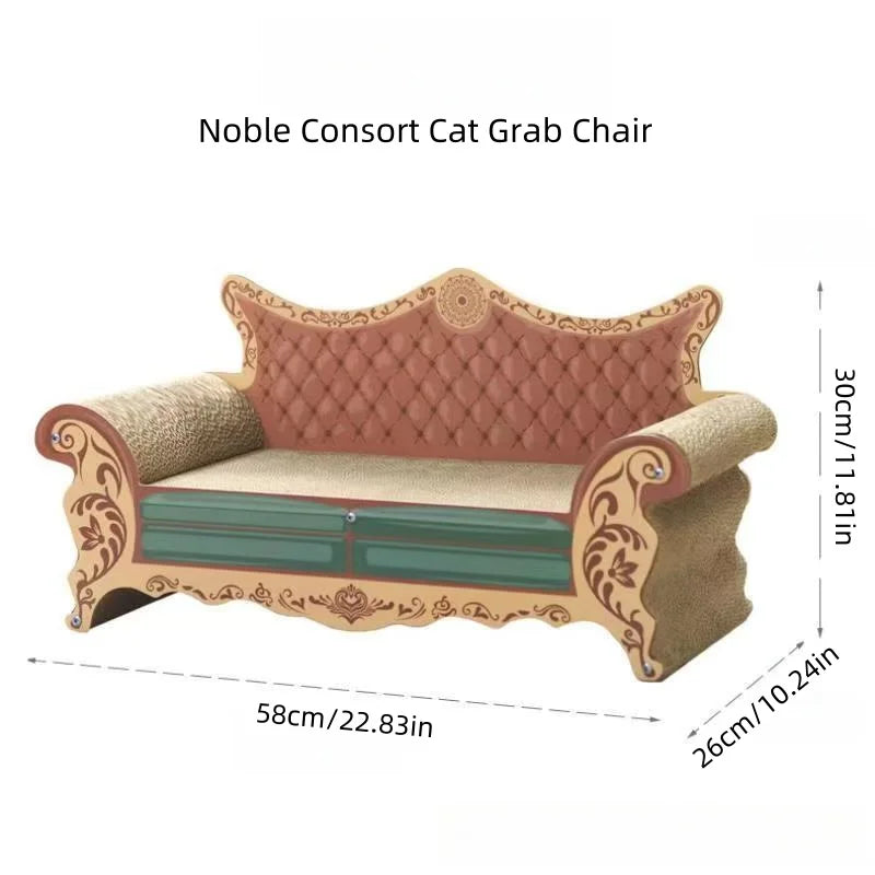 Large L-Shaped Cat Scratch Board Sofa Bed - Wear-Resistant