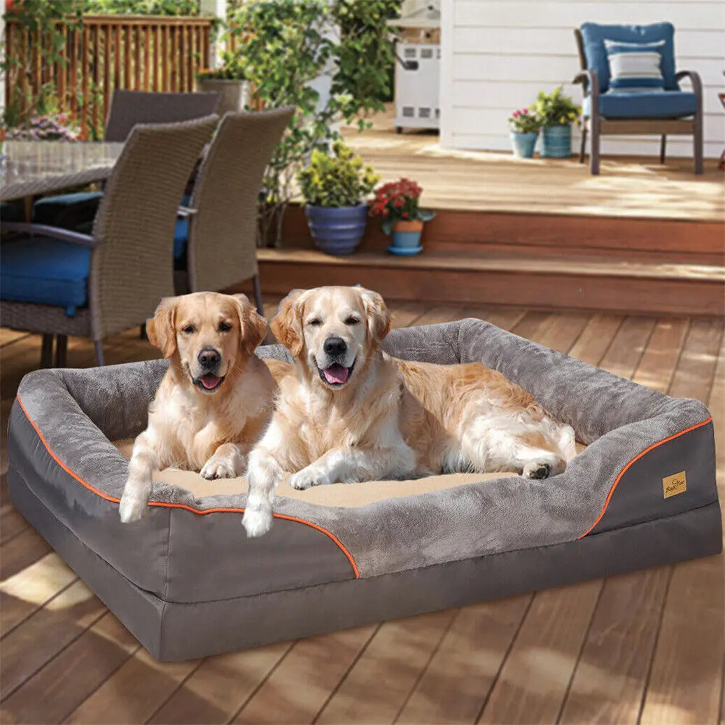 Elevated Dog Bed with Waterproof Cover for Large Dogs - lifestyle in-use shot