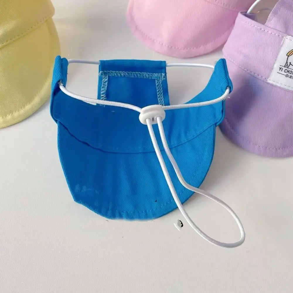Duck Tongue Pet Sun Hat with Ear Holes - feature close-up view