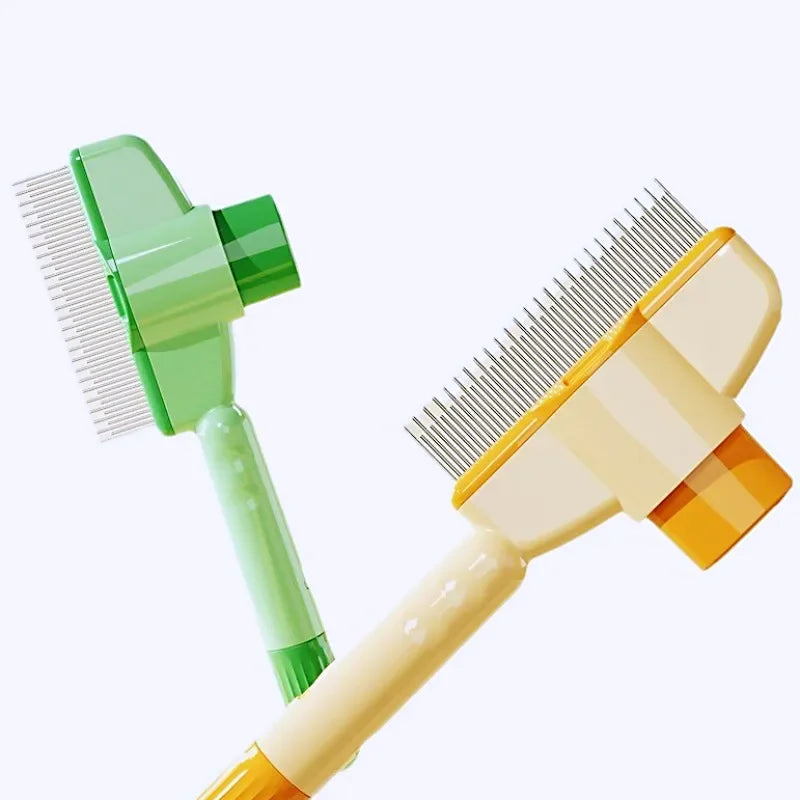 Self-Cleaning One-Button Pet Grooming Brush & Hair Remover