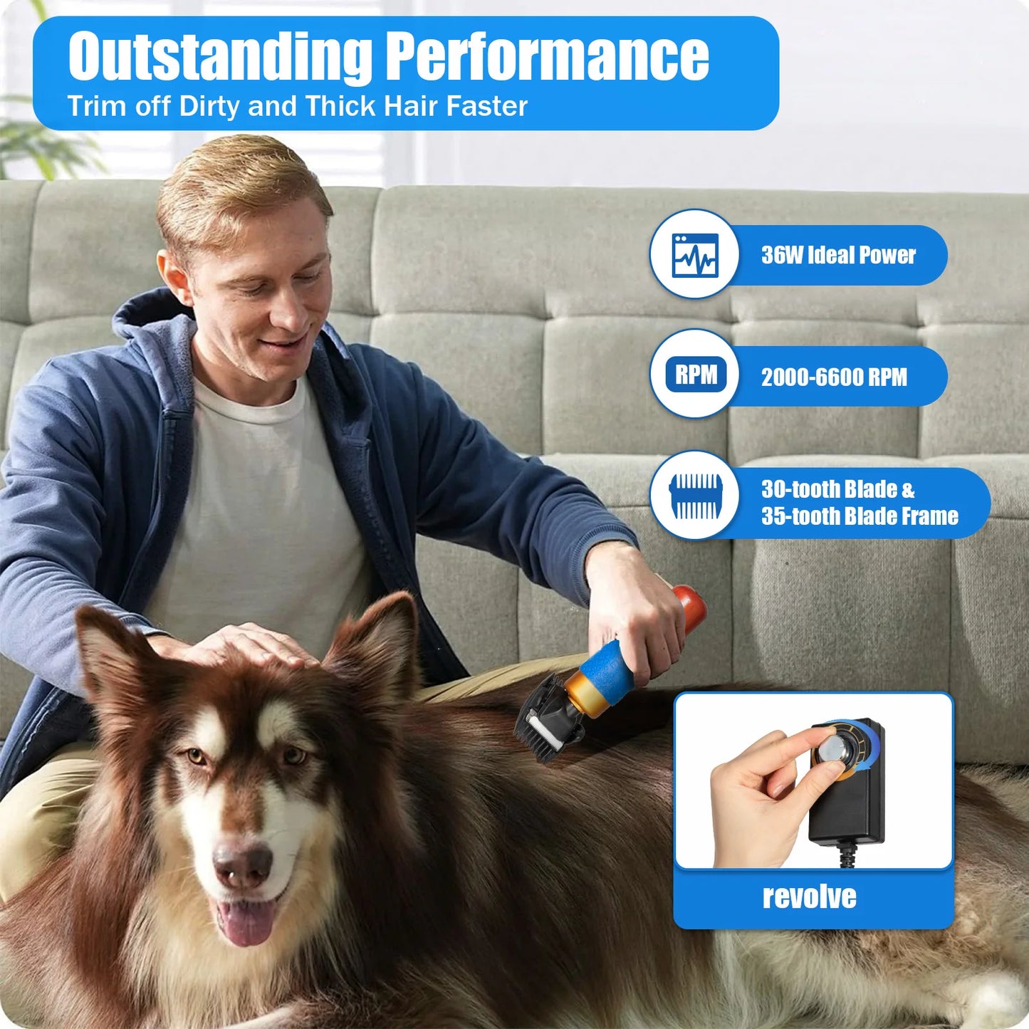 Electric Pet Grooming Clipper for Dogs, Sheep & Goats