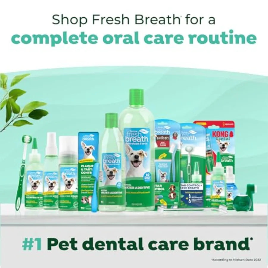 Curated Picks TropiClean Oral Care Brushing Gel for Dogs and Cats Dog Toothpaste Pet Dental Gel Dog Teeth Cleaning Use with Pet