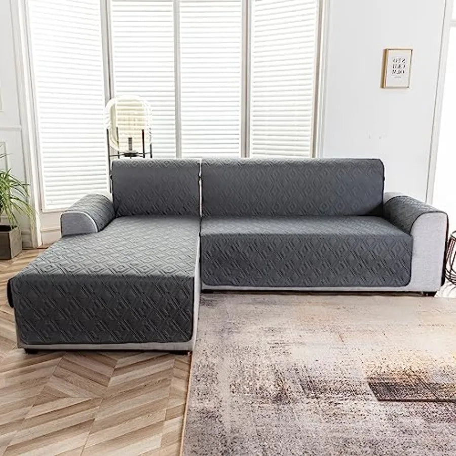 Sectional Couch Covers for Dogs L Shaped Sofa Covers Chaise Lounge Cover Reversible Couch Covers for Sectional Sofa L Shape Fur