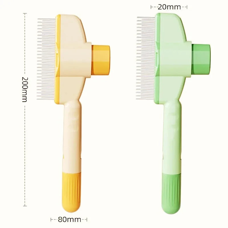 Self-Cleaning One-Button Pet Grooming Brush & Hair Remover