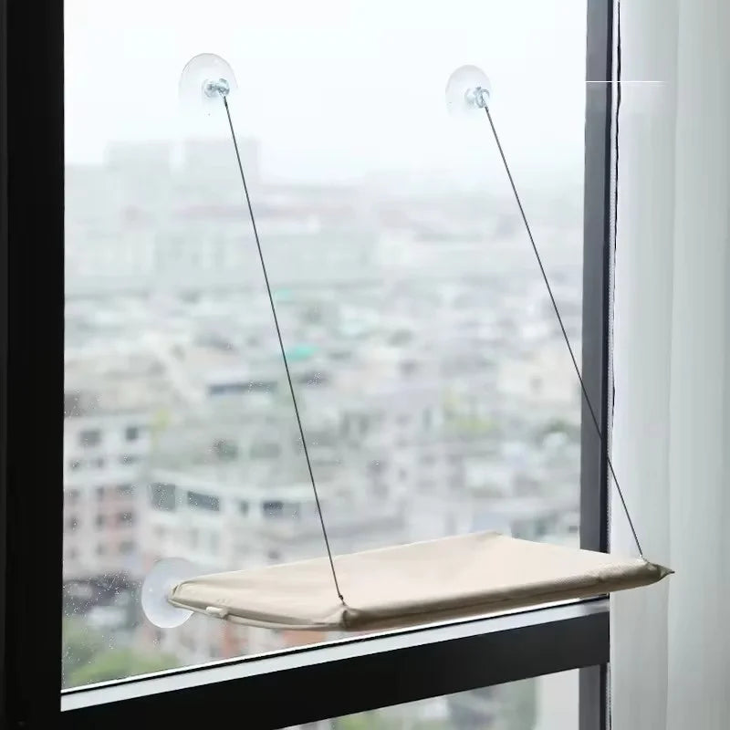 Cat Window Hammock Bed with Suction Cups, Space-Saving