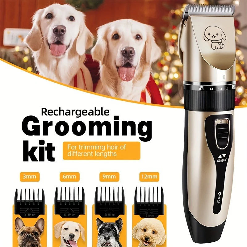 Electric Pet Hair Trimmer Kit, Precision Clippers for Home Grooming