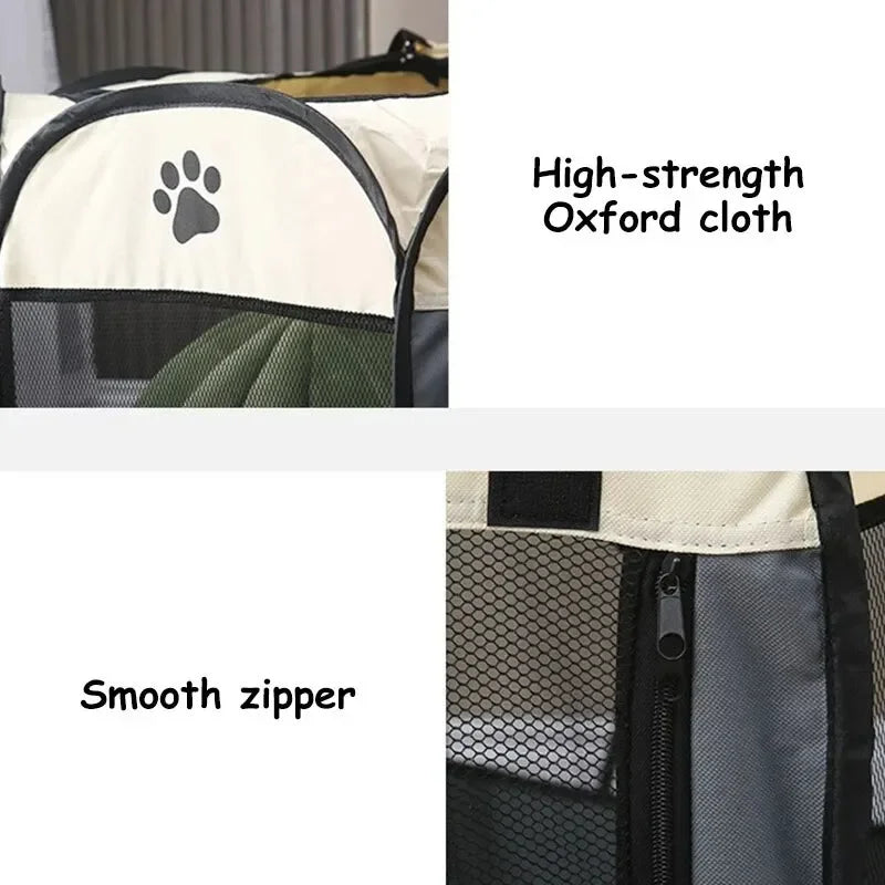 Foldable Pet Playpen Tent for Dogs and Cats - size reference view