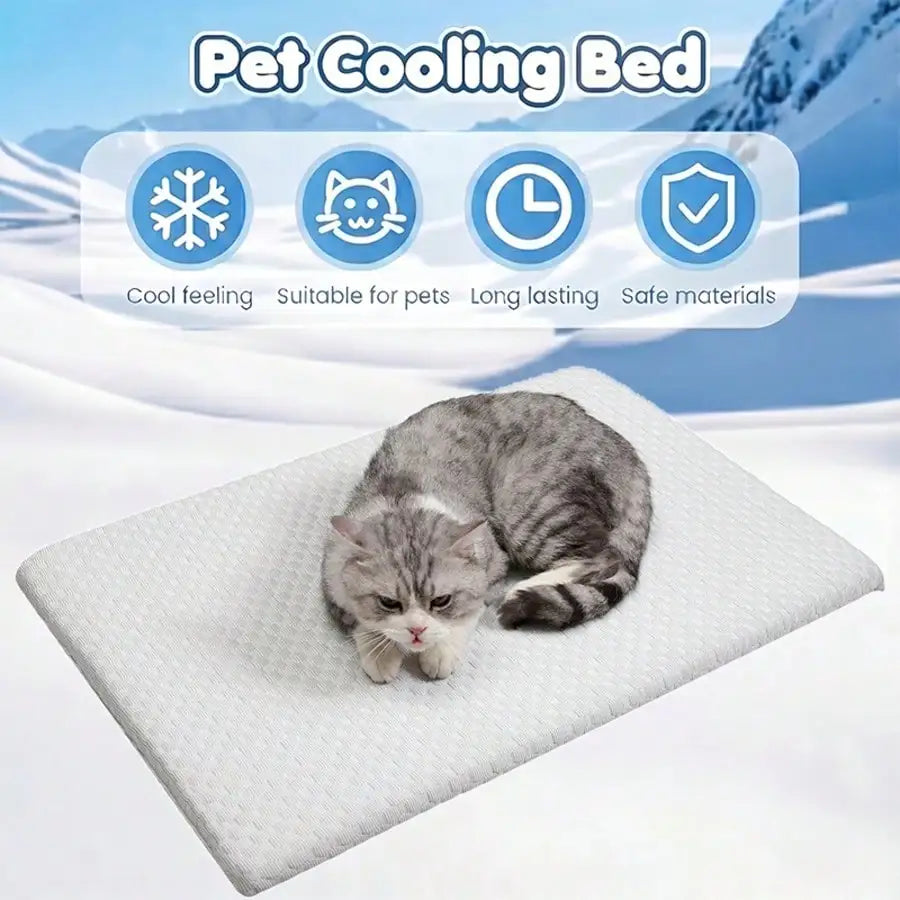 Breathable Cooling Cat Bed with Thick Non-Slip Padding