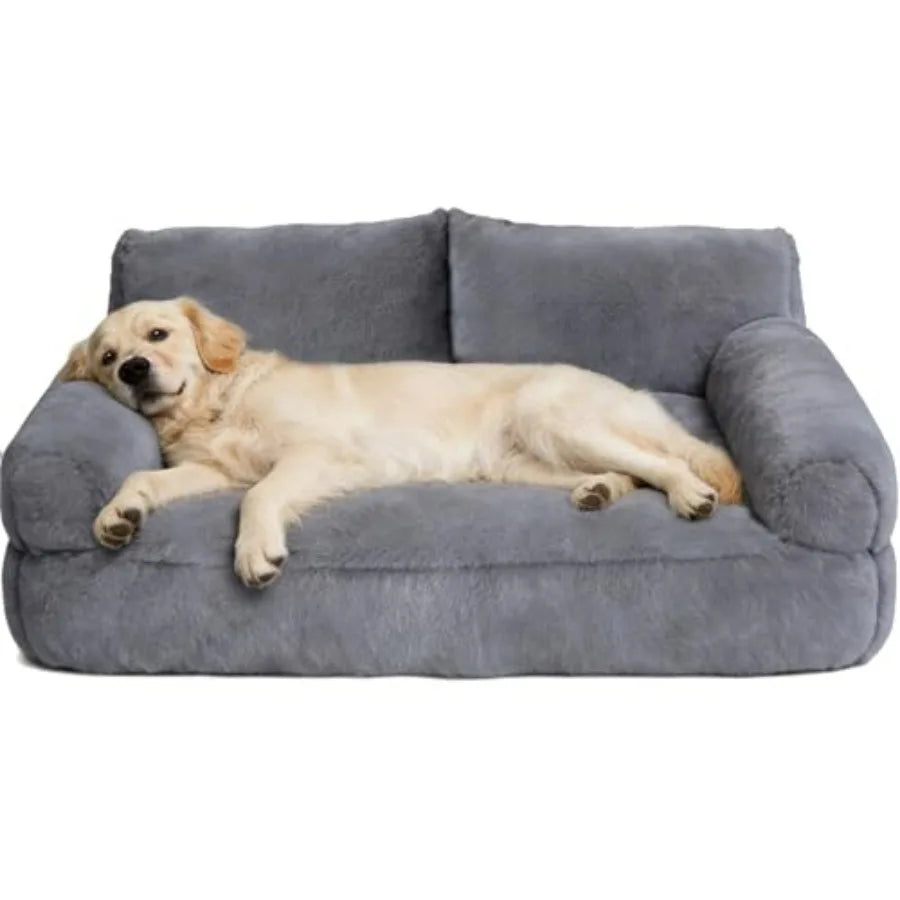 Large Cat Beds for Indoor Cats, Dog Couch Bed, Cute Cat Couch Sofas for Less 20lbs Kitten Puppy, Small Dog Sofas and Chairs wit