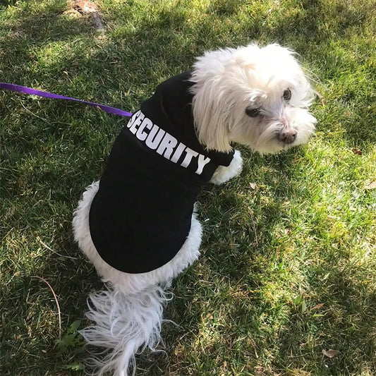 Breathable Letter-Print Sleeveless Top for Dogs and Cats - front view