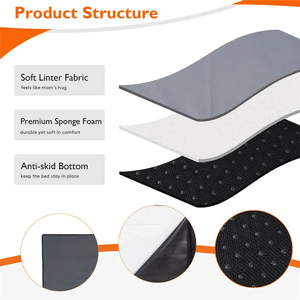 Orthopedic Memory Foam Crate Dog Bed with Waterproof Cover product image 6