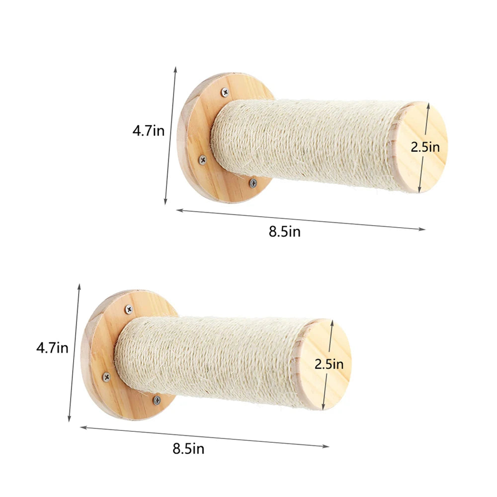 Wall-Mounted Cat Climbing Shelf with Sisal Steps product image 10