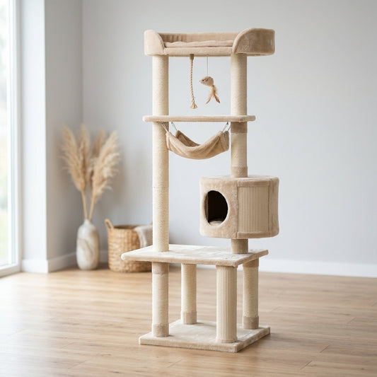 44-Inch Multi-Level Cat Tree with Condo & Hammock main product image