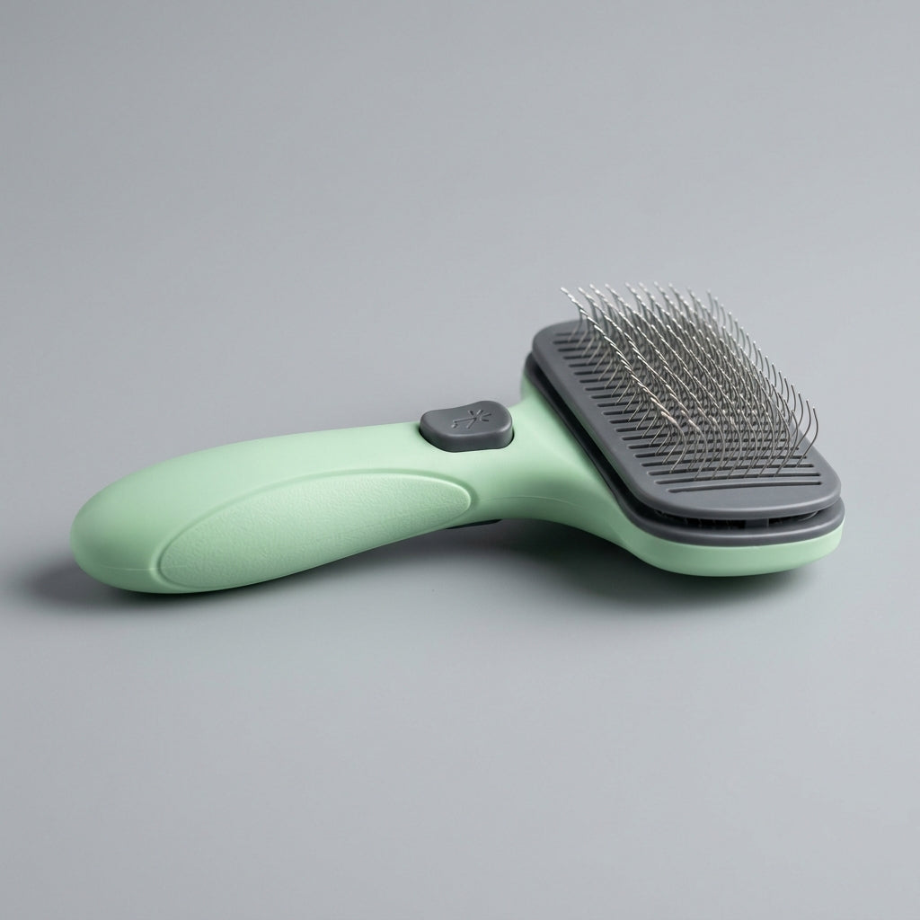 Self-Cleaning Pet Grooming Brush with One-Click Release main product image