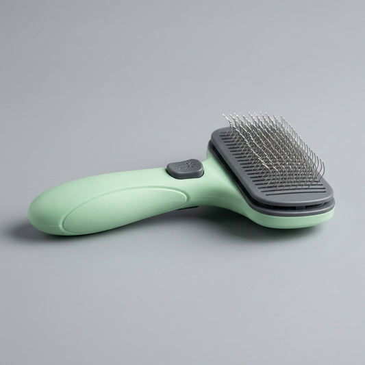 Self-Cleaning Pet Grooming Brush with One-Click Release main product image